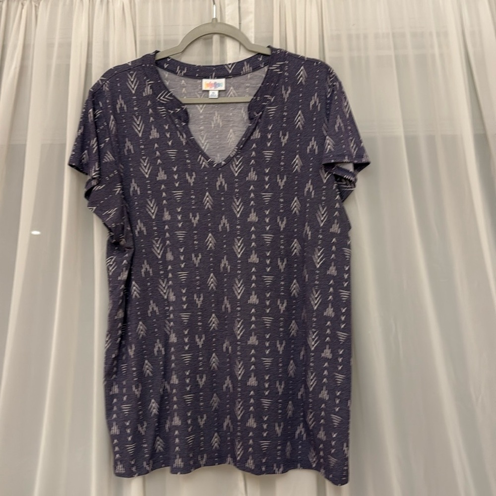 Lularoe – Layla – XL – purple/blue with white detail details